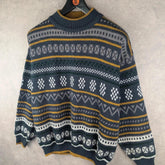 Avanti Jumper Mens XL Extra Large Blue Knitted Vintage Pullover Italian